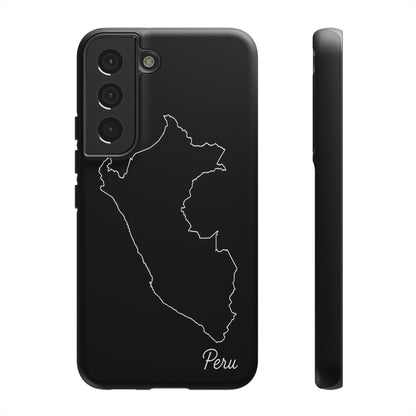 Peru Outline Phone Case – Minimal Country Map Tough Case (iPhone, Samsung, Pixel)