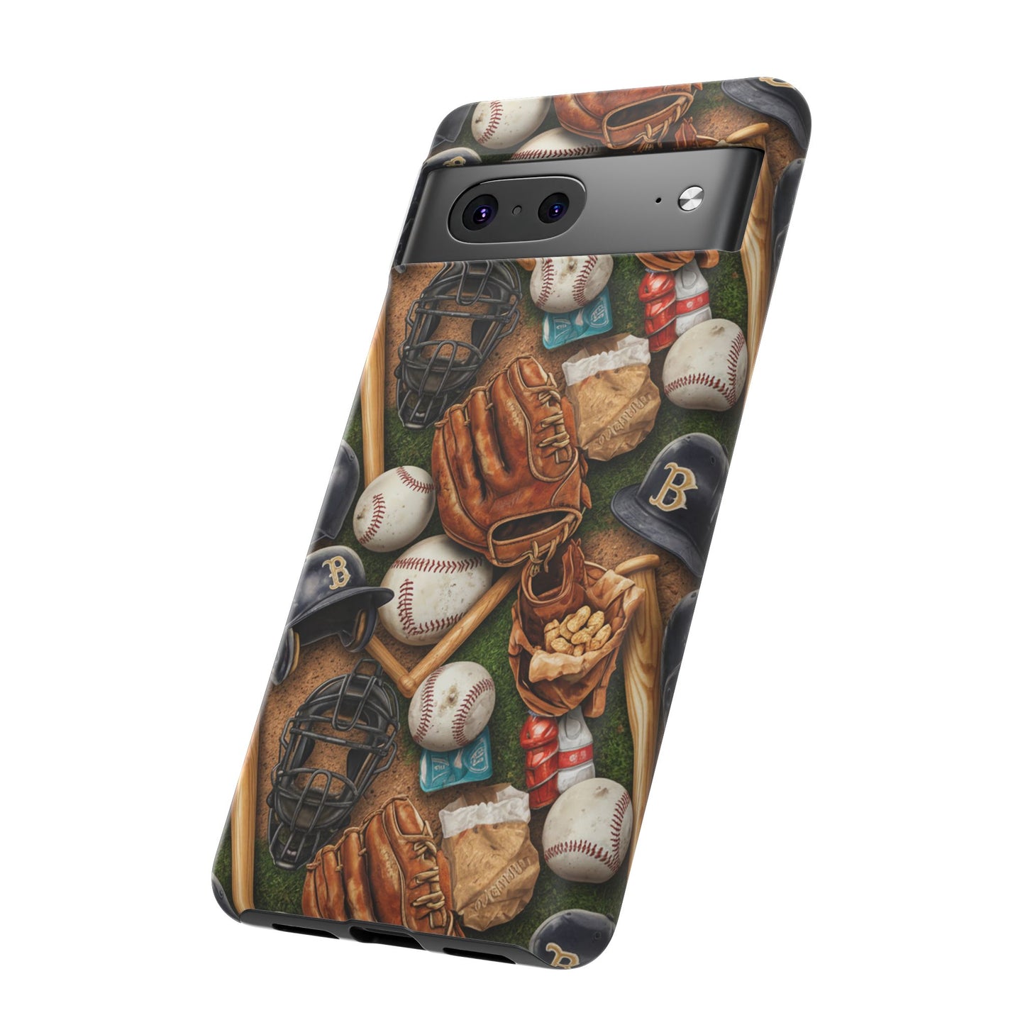 Baseball Gear Collage Phone Case – Vintage Baseball Equipment Sports Tough Case