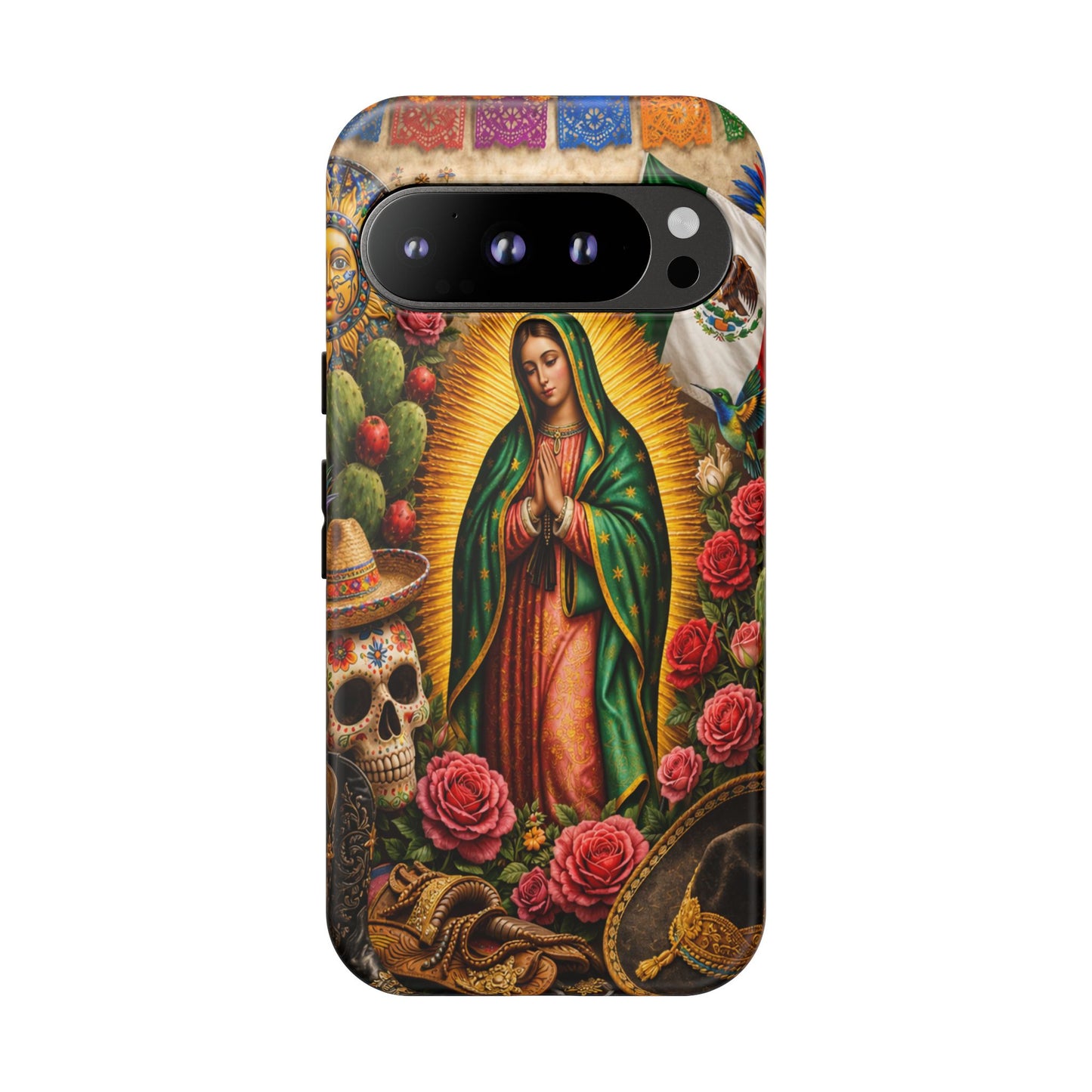Virgen de Guadalupe Phone Case Mexican Floral iPhone Samsung Pixel Case