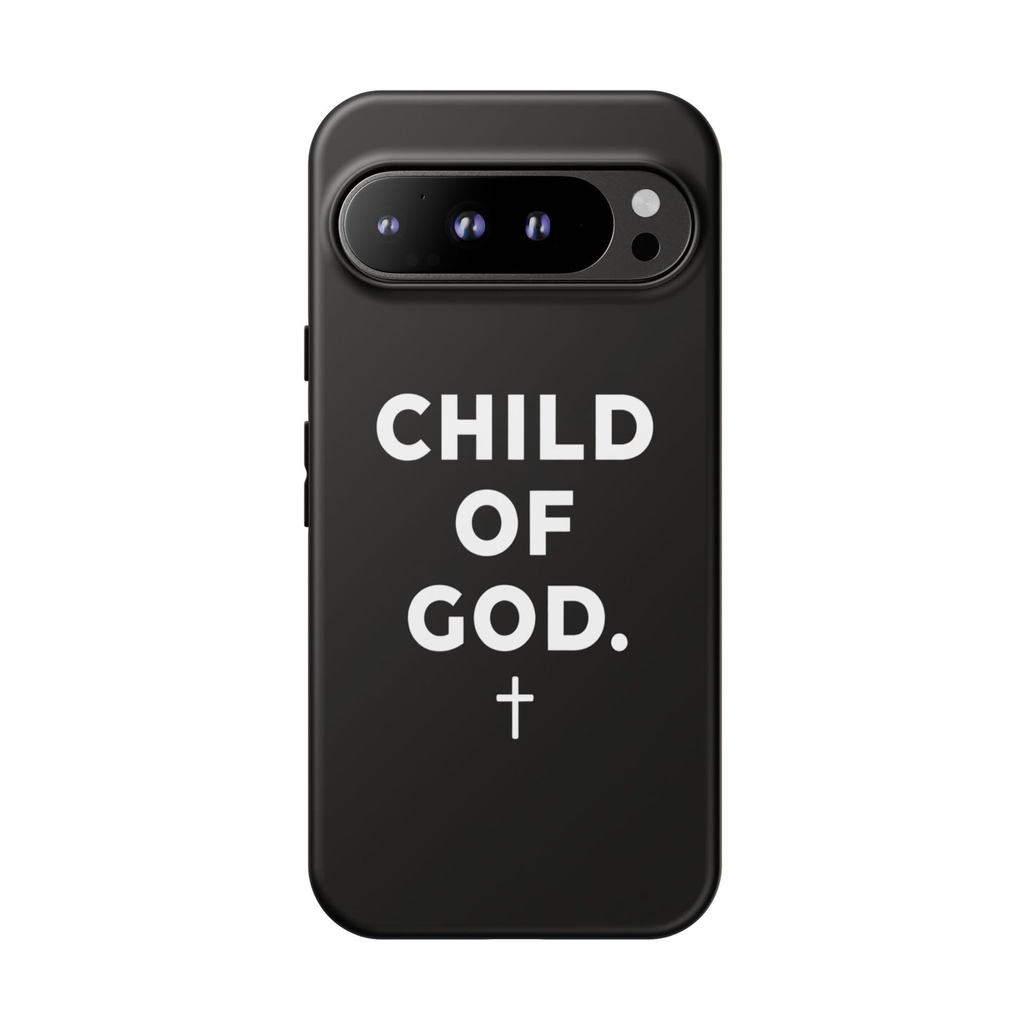 Child of God Phone Case Christian Black Aesthetic Cross Tough Cover