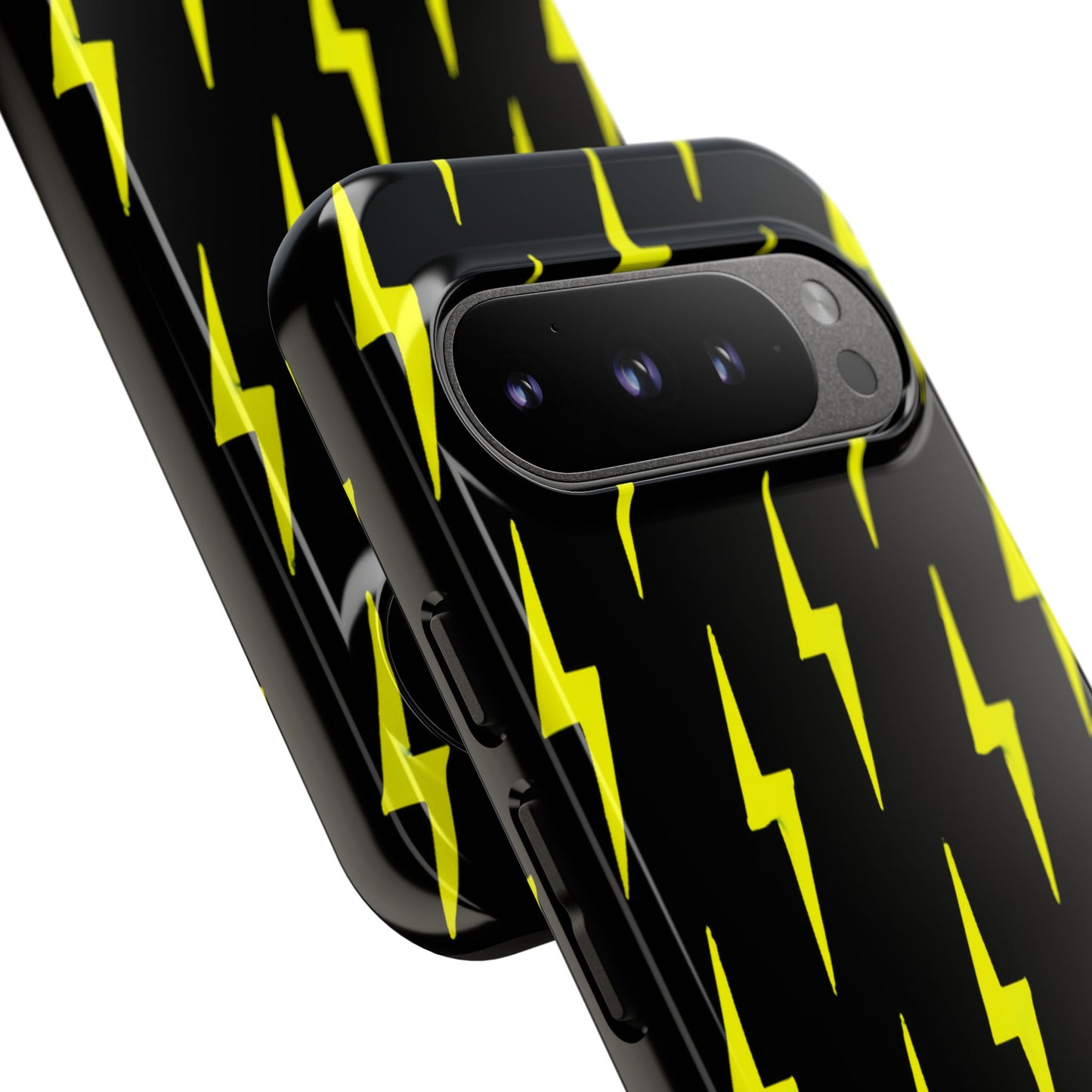 Yellow Lightning Bolt Tough Phone Case | Bold Electric Pattern Case for Iphone, Samsung Galaxy and Pixel
