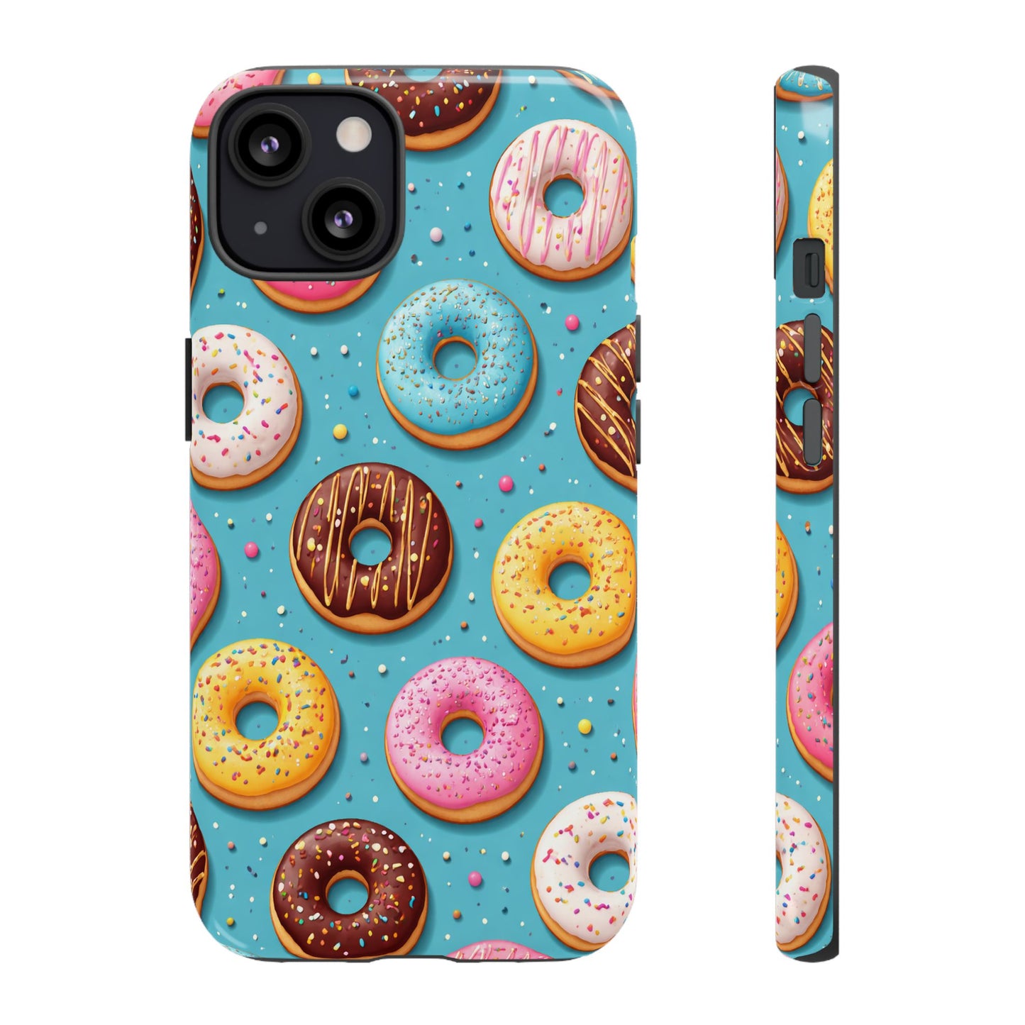 Cute Donut Pattern Phone Case – Colorful Sprinkles Dessert Design for Iphone, Samsung Galaxy and Pixel