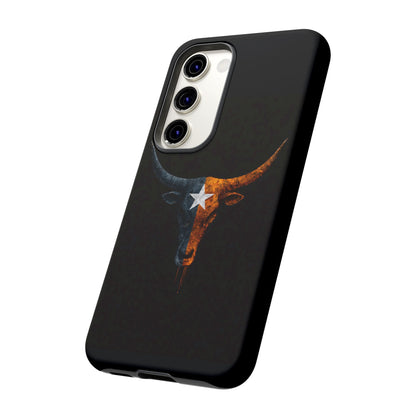 Texas Longhorn Skull Phone Case Western Cowboy Bull iPhone Samsung Cover