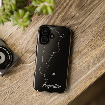 Argentina Outline Phone Case – Minimal Country Map Tough Case (iPhone, Samsung, Pixel)