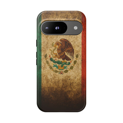Vintage Mexico Flag Phone Case – Mexican Pride Grunge Flag Aesthetic Tough Case