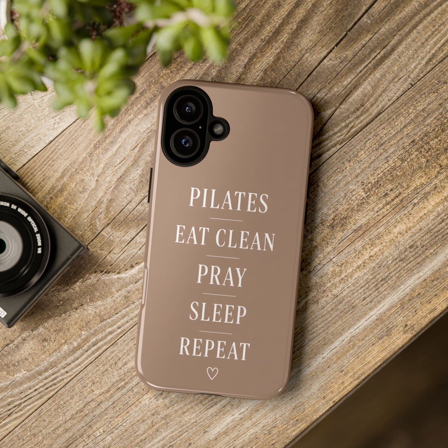 Pilates Phone Case | Eat Clean Pray Sleep Repeat Aesthetic | Wellness Girl Gift
