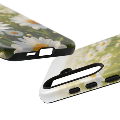 Daisy Phone Case – Floral Spring Field Tough Protective Case (iPhone, Samsung, Pixel)