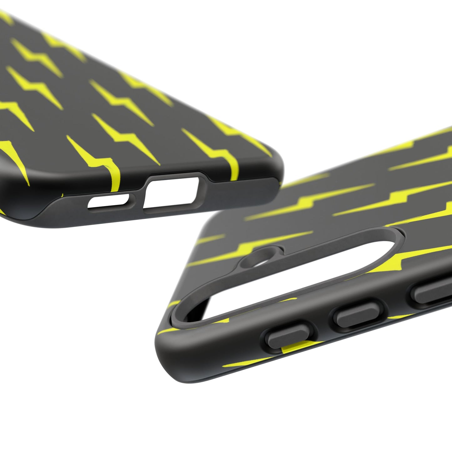 Yellow Lightning Bolt Tough Phone Case | Bold Electric Pattern Case for Iphone, Samsung Galaxy and Pixel