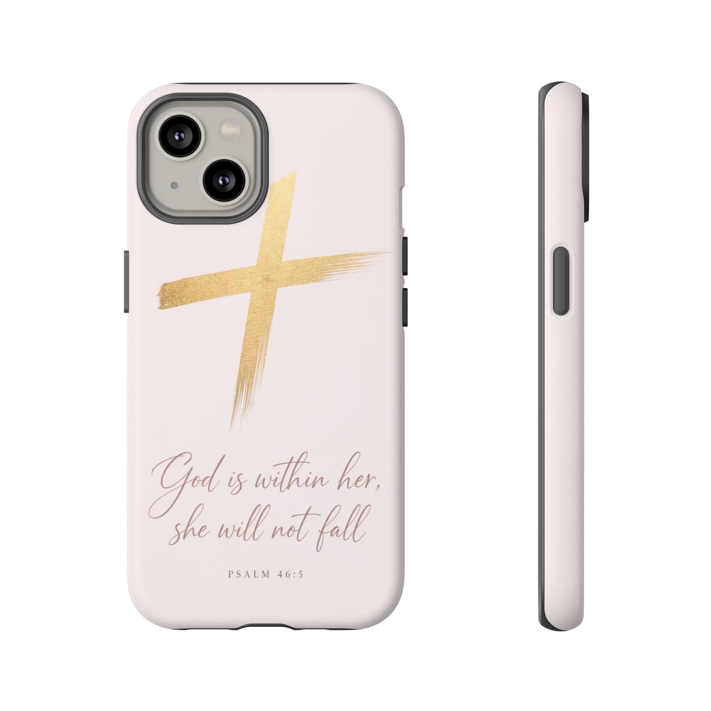 Psalm 46:5 God Is Within Her Christian Cross Phone Case Faith Gift