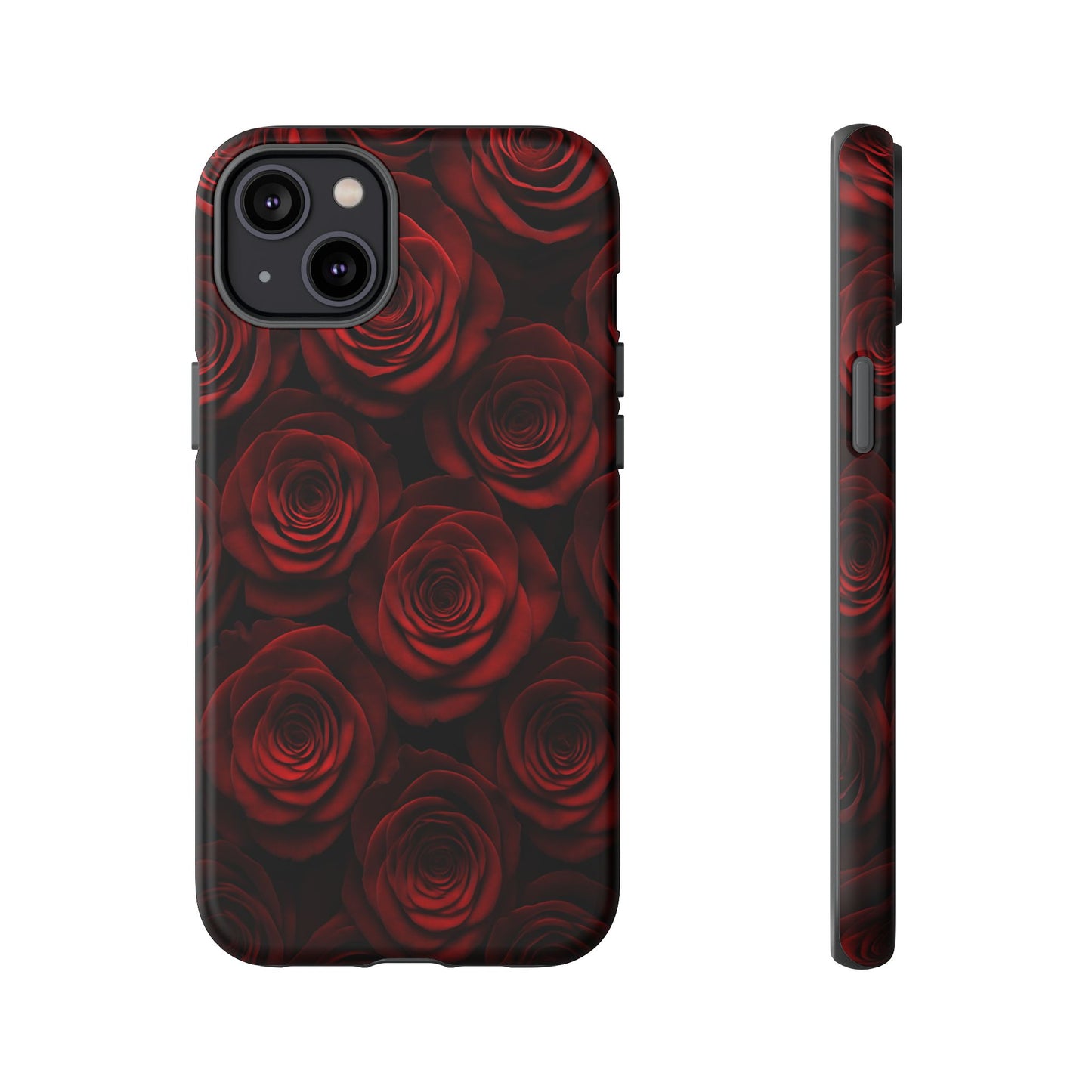 Dark Red Rose Phone Case – Gothic Floral Tough Case (iPhone, Samsung, Pixel)