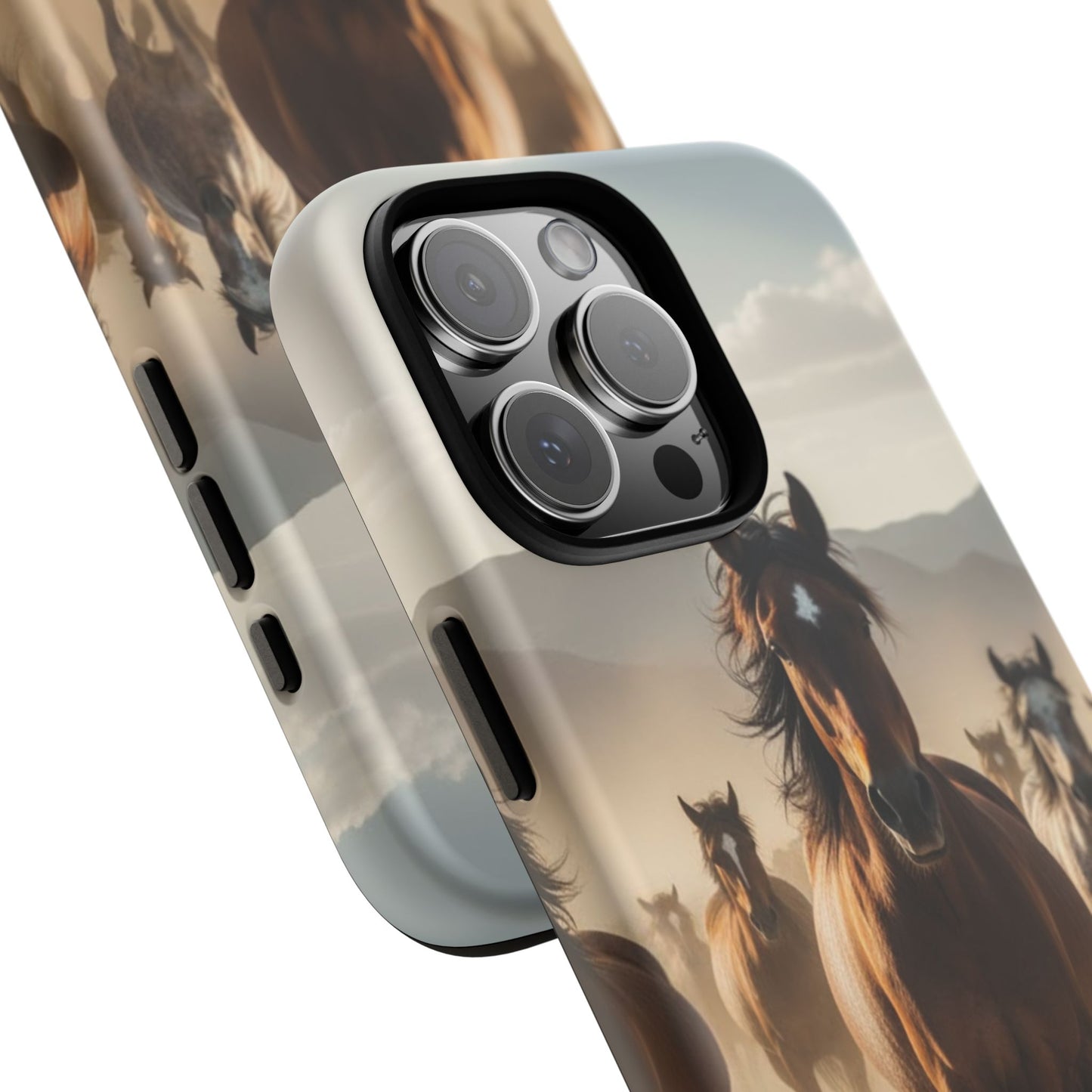Running Horses Phone Case | Wild Mustang Herd Tough Protective Cover