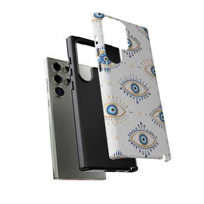 Blue Evil Eye Phone Case – Protective Slim Shockproof Cover for Iphone, Samsung Galaxy and Pixel