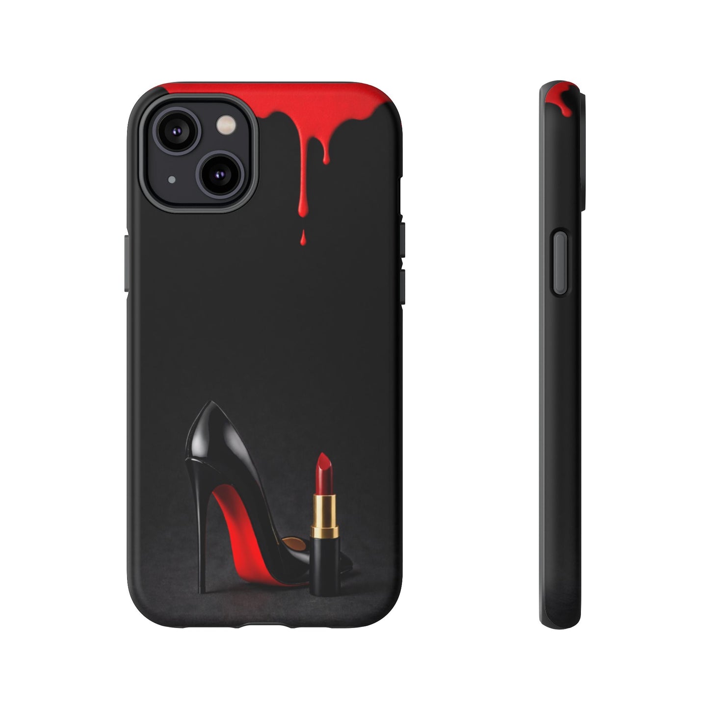 Dark Feminine Red Drip Phone Case – Gothic Glam Tough Cover