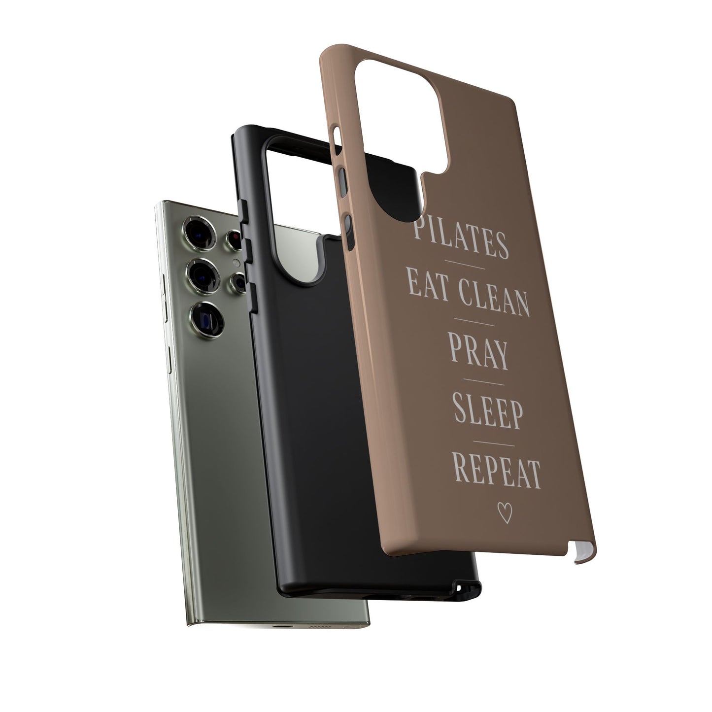 Pilates Phone Case | Eat Clean Pray Sleep Repeat Aesthetic | Wellness Girl Gift
