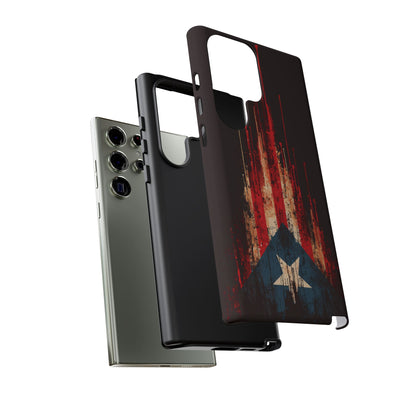 Puerto Rico Flag Phone Case | Distressed Puerto Rican Flag Tough Case | Boricua Pride Protective iPhone Samsung Cover