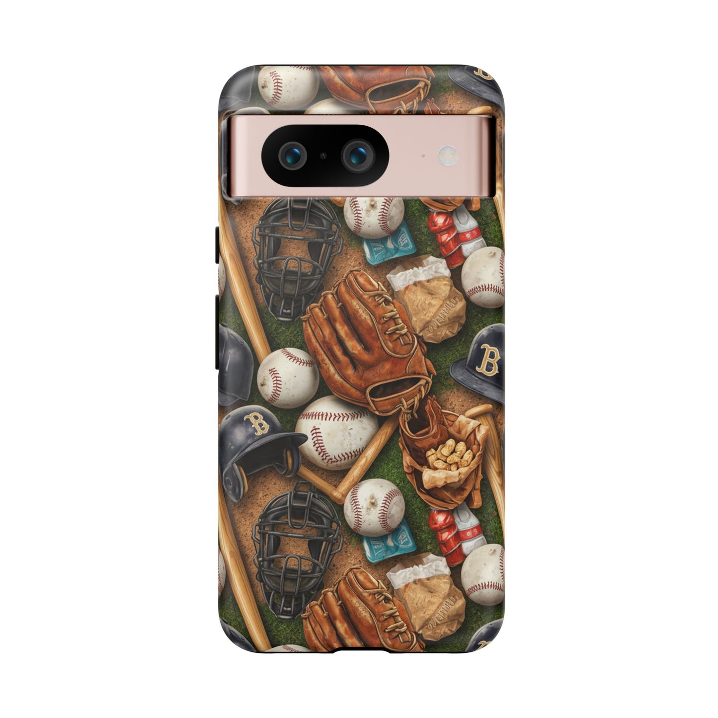 Baseball Gear Collage Phone Case – Vintage Baseball Equipment Sports Tough Case