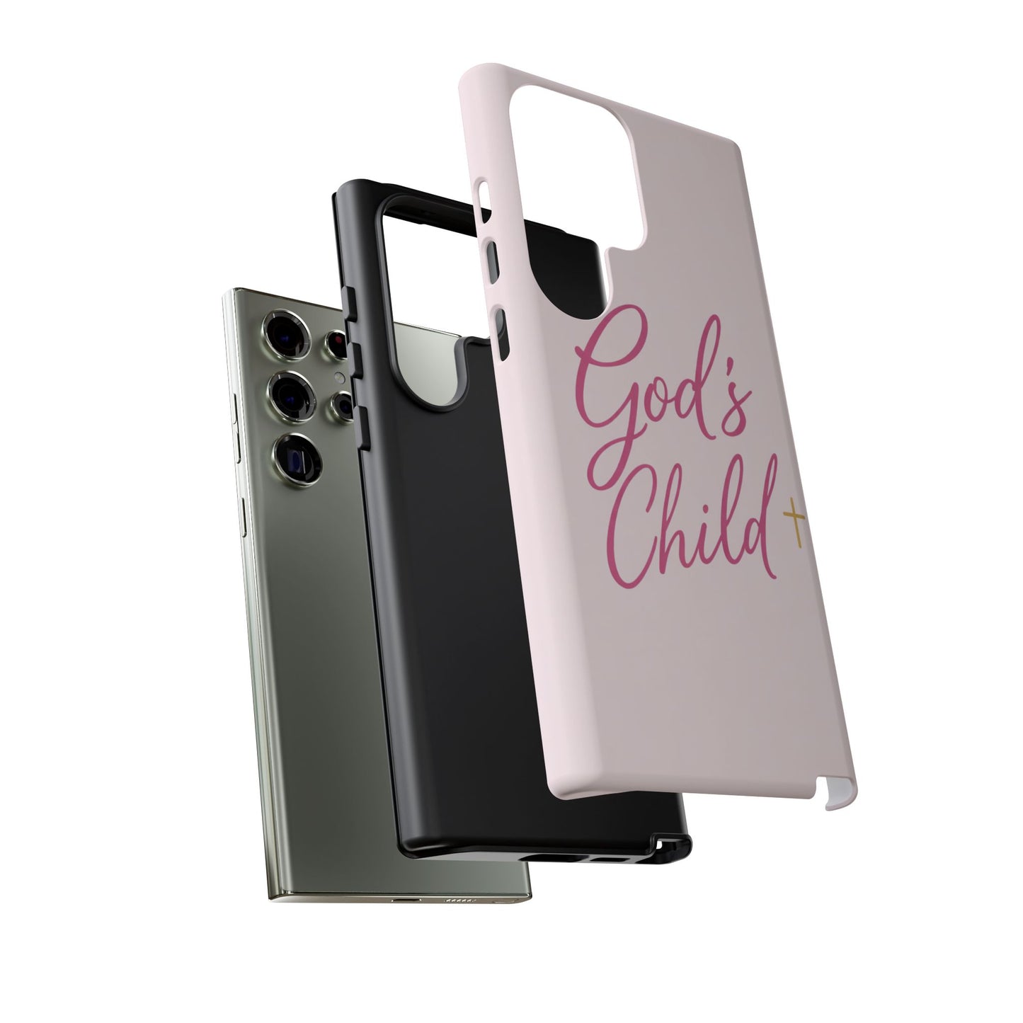 Gods Child Phone Case Christian Pink Aesthetic Tough iPhone Case