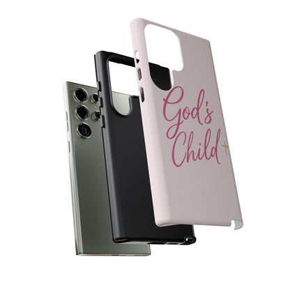 Gods Child Phone Case Christian Pink Aesthetic Tough iPhone Case