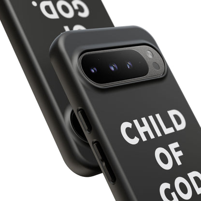 Child of God Phone Case Christian Black Aesthetic Cross Tough Cover