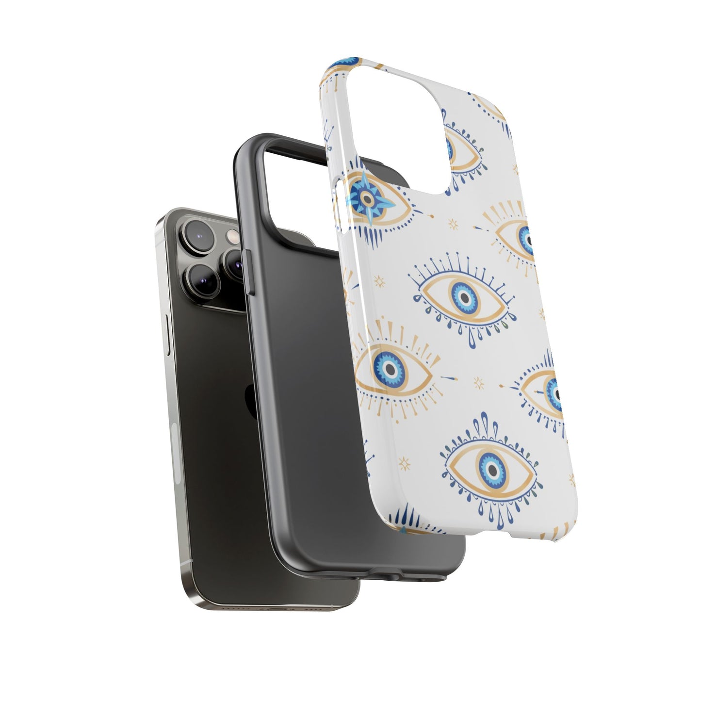 Blue Evil Eye Phone Case – Protective Slim Shockproof Cover for Iphone, Samsung Galaxy and Pixel