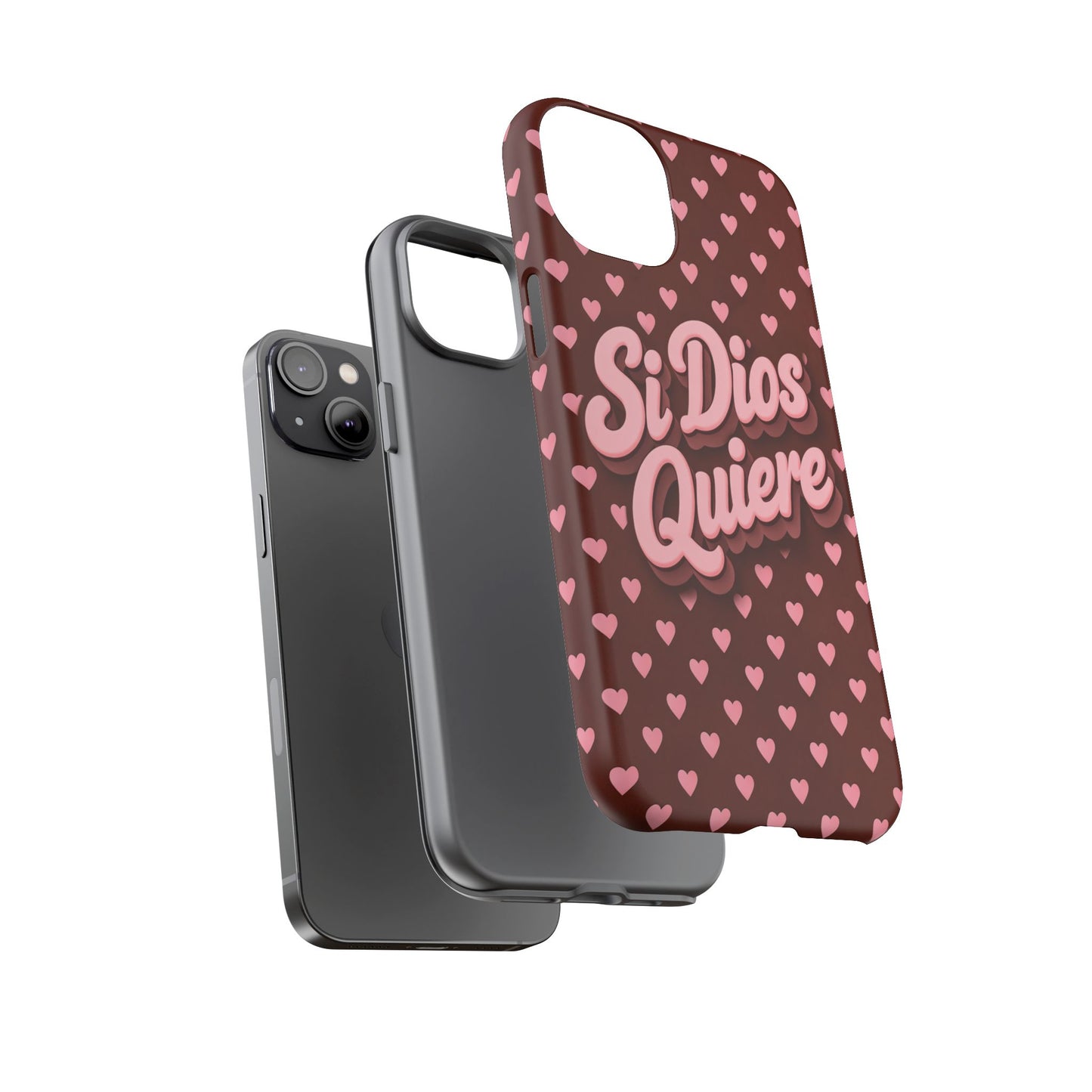 Si Dios Quiere Phone Case Latina Aesthetic Pink Hearts iPhone Samsung