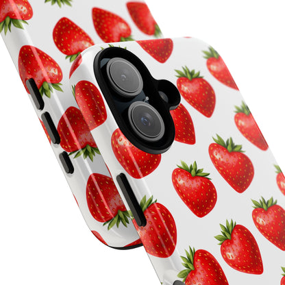 Cute Strawberry Phone Case – Aesthetic Fruit Pattern Protective Cover for Iphone, Samsung Galaxy and Pixel