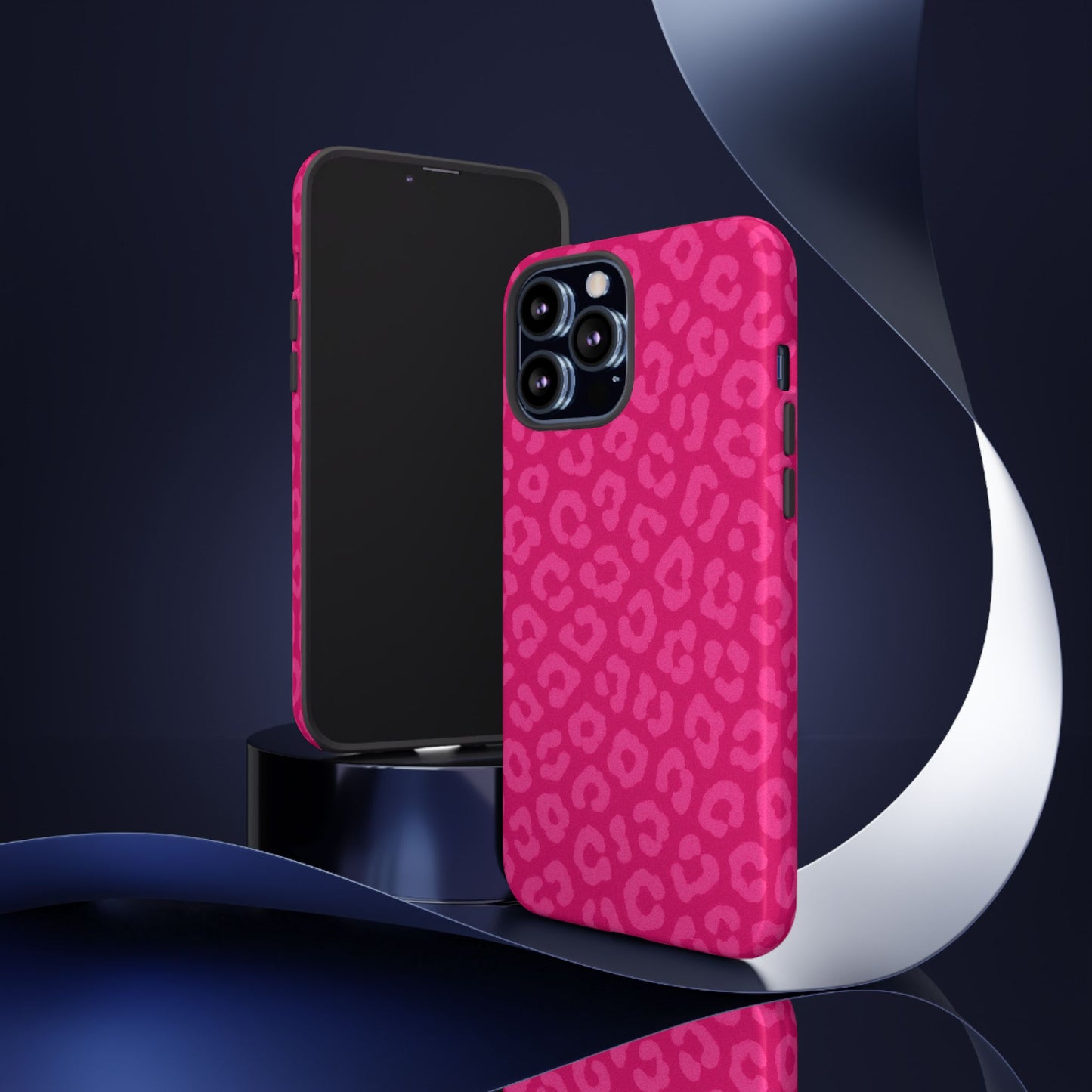 Hot Pink Leopard Phone Case – Bold Coquette Aesthetic Tough Case