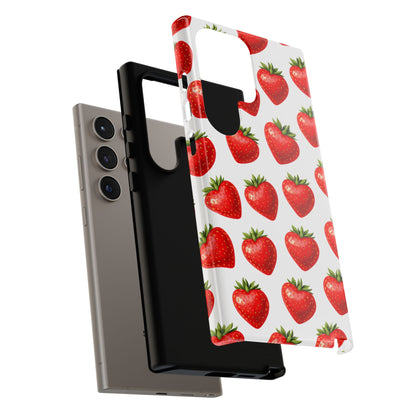Cute Strawberry Phone Case – Aesthetic Fruit Pattern Protective Cover for Iphone, Samsung Galaxy and Pixel