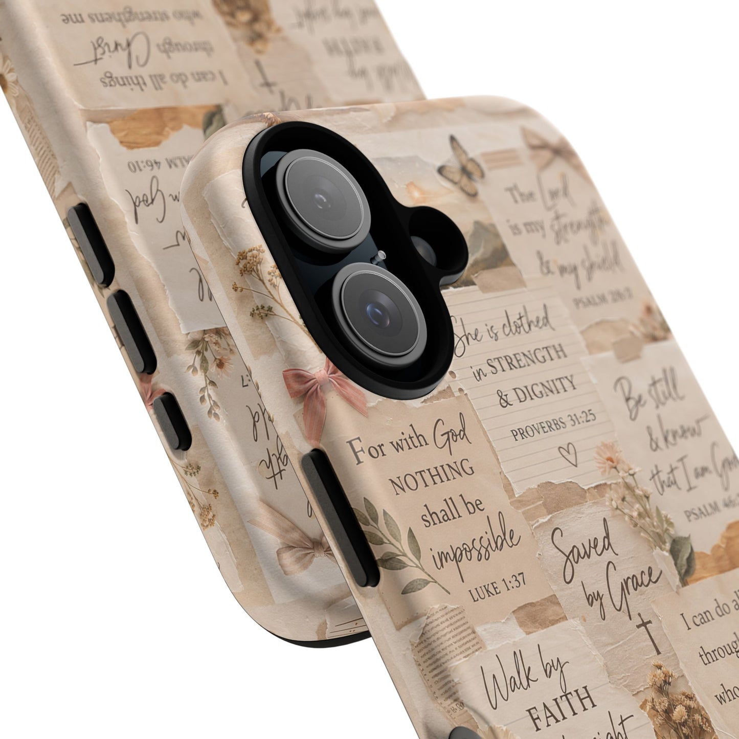 Christian Bible Verse Phone Case | Faith Scripture Aesthetic Floral Christian Case