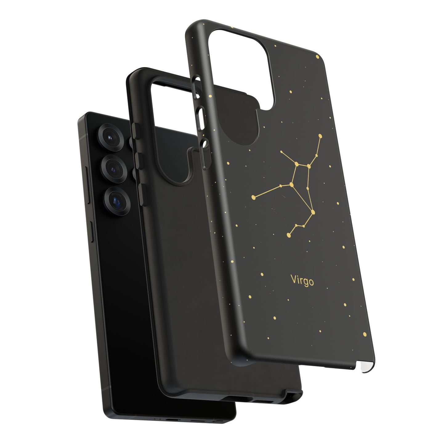 Virgo Zodiac Constellation Phone Case – Luxe Gold Celestial Cover