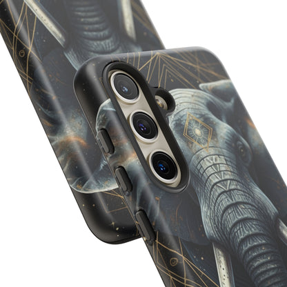 Elephant Mandala Phone Case | Minimal Gold Accent Tough Case