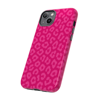 Hot Pink Leopard Print Phone Case – Bold Coquette Leopard Tough Case