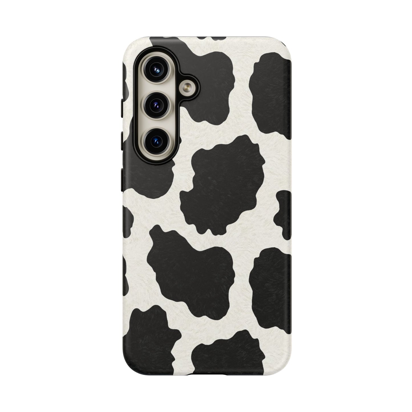Black & White Cow Print Phone Case | Aesthetic Tough Protective Case
