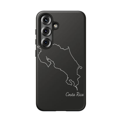 Costa Rica Outline Phone Case – Minimal Country Map Tough Case (iPhone, Samsung, Pixel)