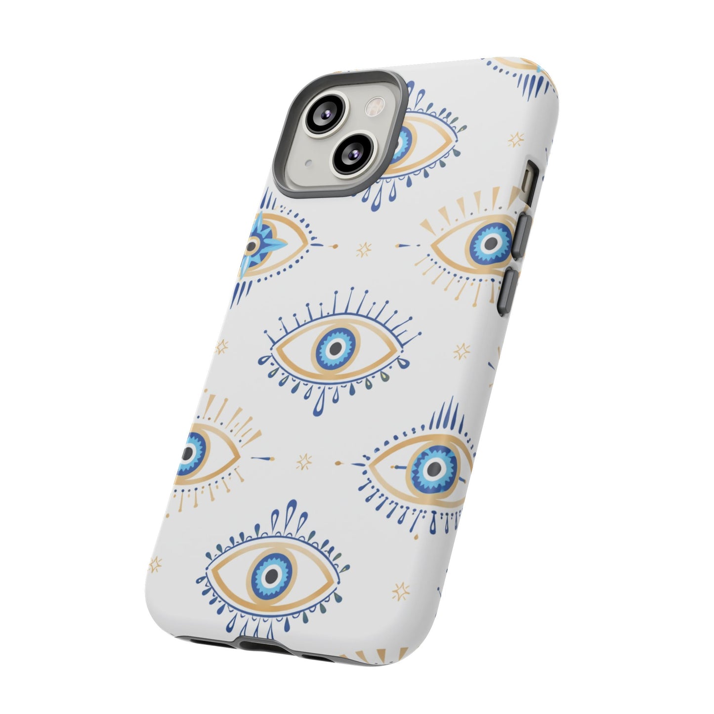 Blue Evil Eye Phone Case – Protective Slim Shockproof Cover for Iphone, Samsung Galaxy and Pixel