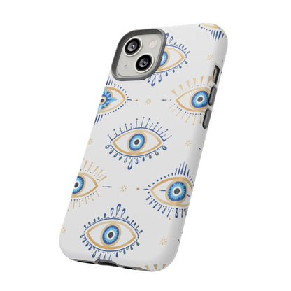 Blue Evil Eye Phone Case – Protective Slim Shockproof Cover for Iphone, Samsung Galaxy and Pixel