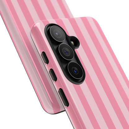 Pink Stripe Phone Case – Pastel Coquette Aesthetic Tough Protective Case