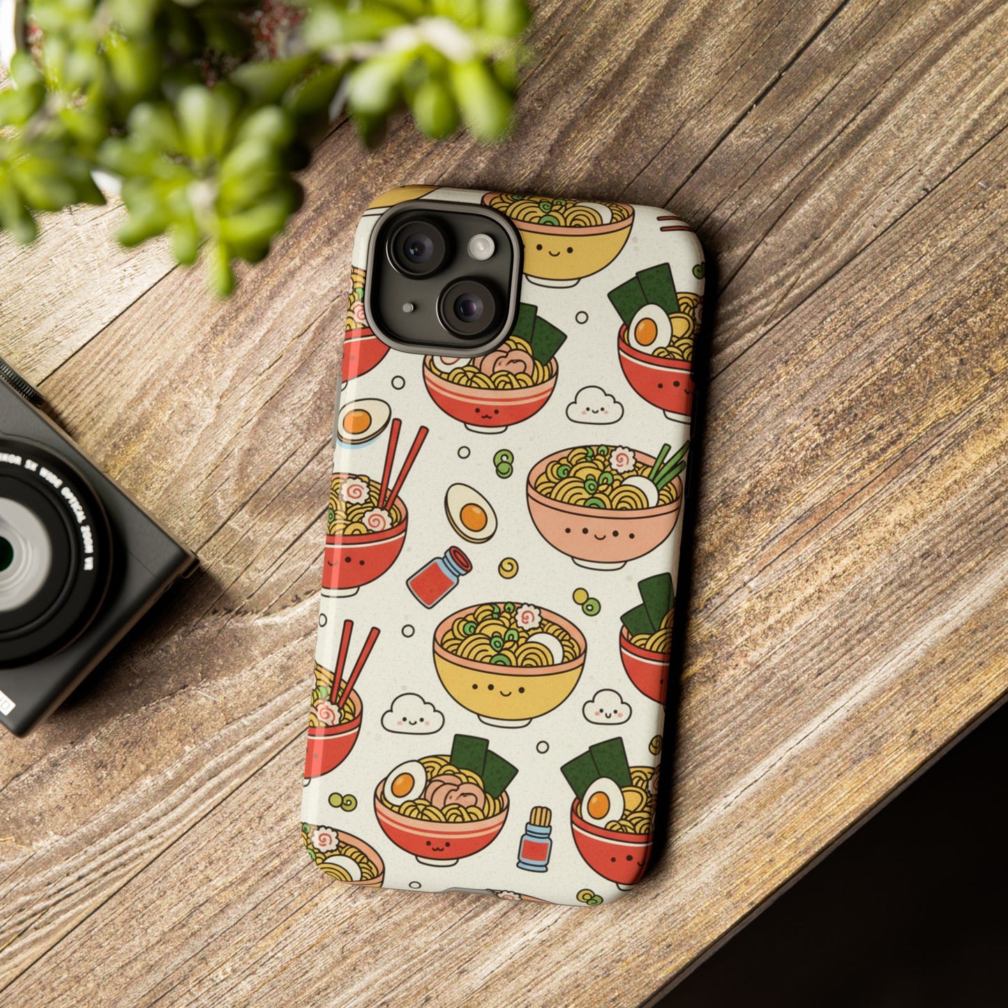 Kawaii Ramen Phone Case – Cute Japanese Food Pattern | Noodle Bowl Aesthetic Case