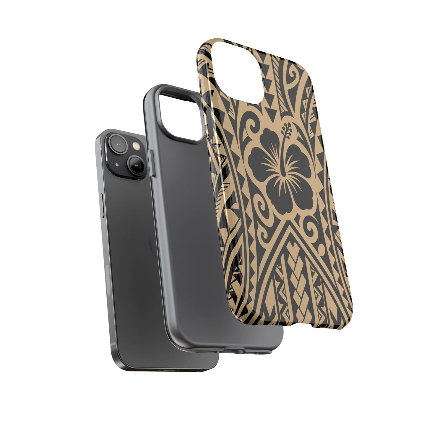 Polynesian Tribal Hawaiin Hibiscus Phone Case for iPhone Samsung Galaxy