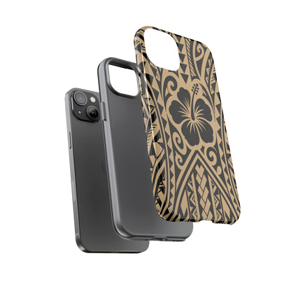 Polynesian Tribal Hawaiin Hibiscus Phone Case for iPhone Samsung Galaxy