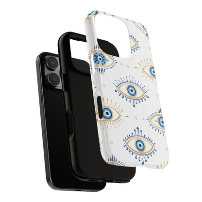 Blue Evil Eye Phone Case – Protective Slim Shockproof Cover for Iphone, Samsung Galaxy and Pixel