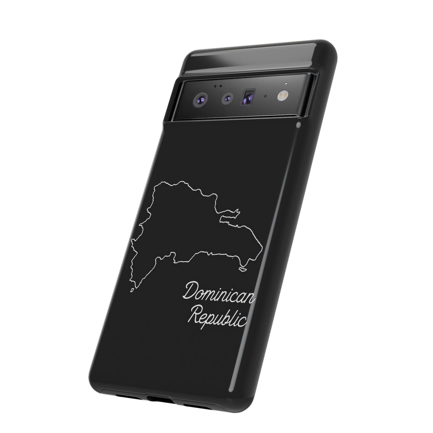 Dominican Republic Outline Phone Case – Minimal Country Map Tough Case (iPhone, Samsung, Pixel)