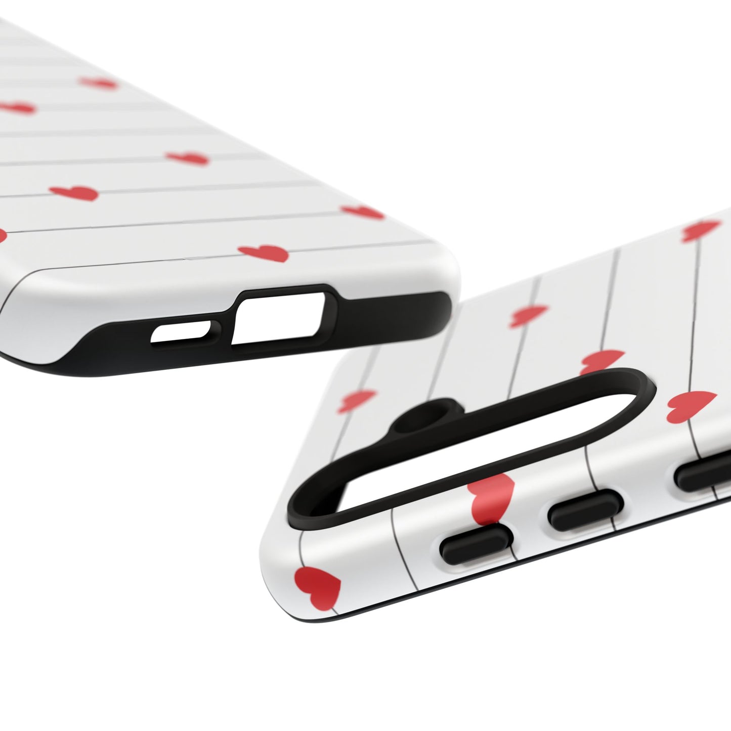 Red Heart Stripe iPhone Case | Tough Shockproof Love Aesthetic Cover