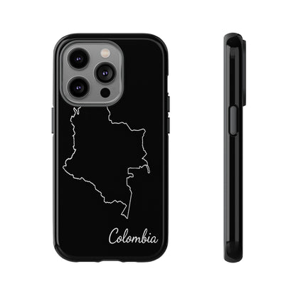 Colombia Outline Phone Case – Minimal Country Map Tough Case (iPhone, Samsung, Pixel)