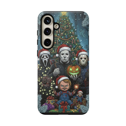 Christmas Horror Phone Case – Festive Slasher Collage Tough Case (iPhone, Samsung, Pixel)