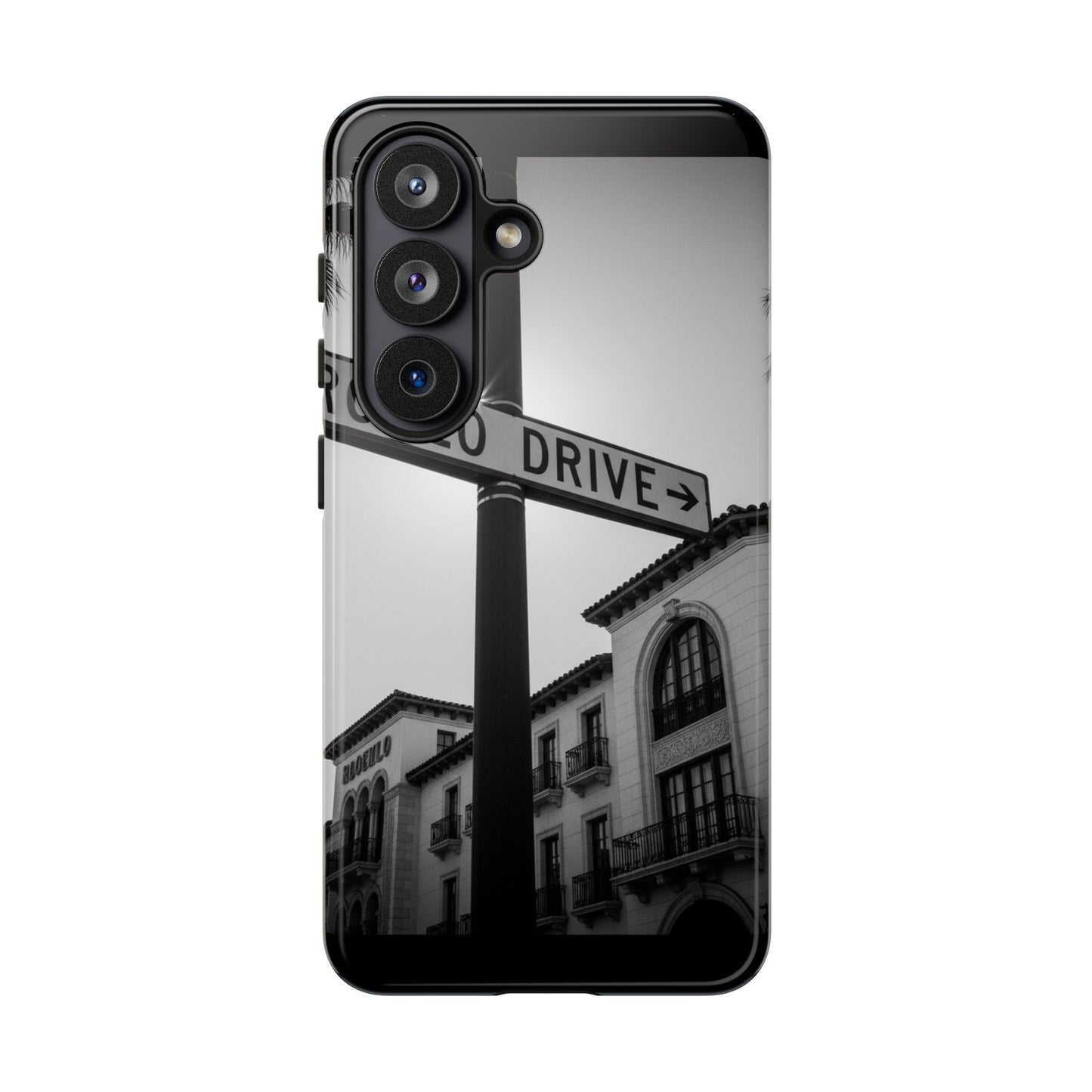 Rodeo Drive Phone Case | Los Angeles Aesthetic Black & White Photography | Luxury LA Street Tough Case for iPhone & Samsung
