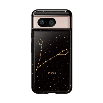 Pisces Zodiac Constellation Phone Case – Luxe Gold Celestial Cover