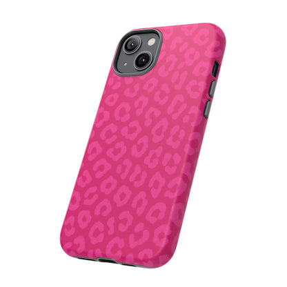 Hot Pink Leopard Print Phone Case – Bold Coquette Leopard Tough Case