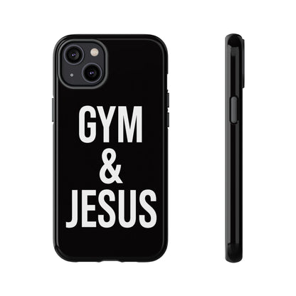 Gym & Jesus Phone Case Christian Faith Workout Gym Motivation Case