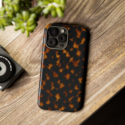 Tortoiseshell Pattern Tough Phone Case | Classic Leopard-Style Protective Cover